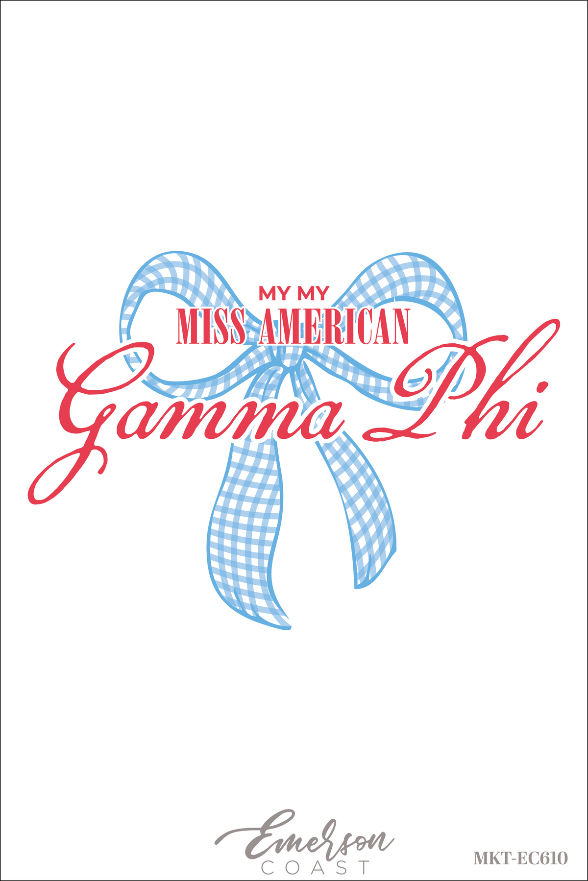 Gamma Phi Beta Miss American Bid Day T-Shirt