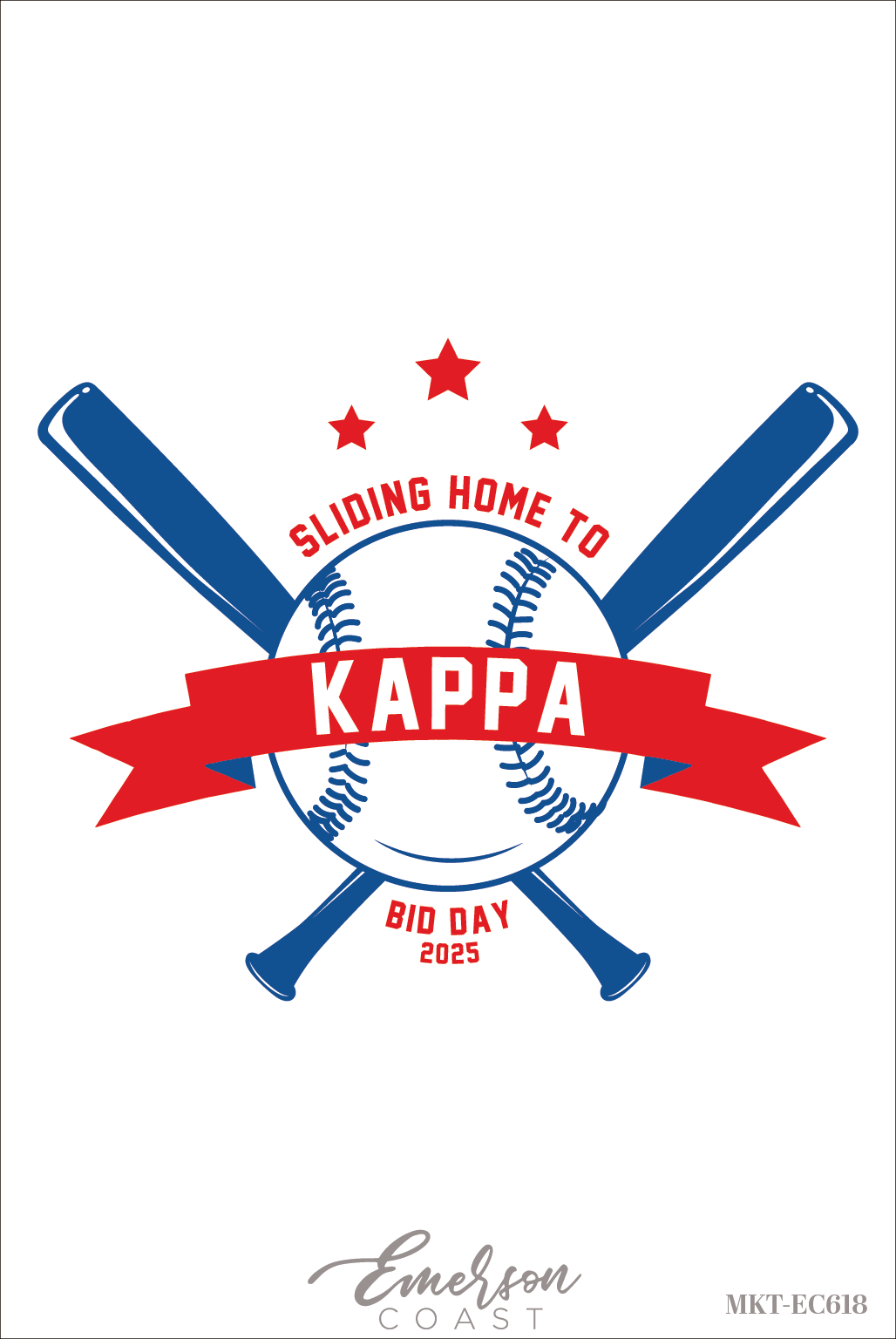 Kappa Kappa Gamma Sliding Home Bid Day T-Shirt