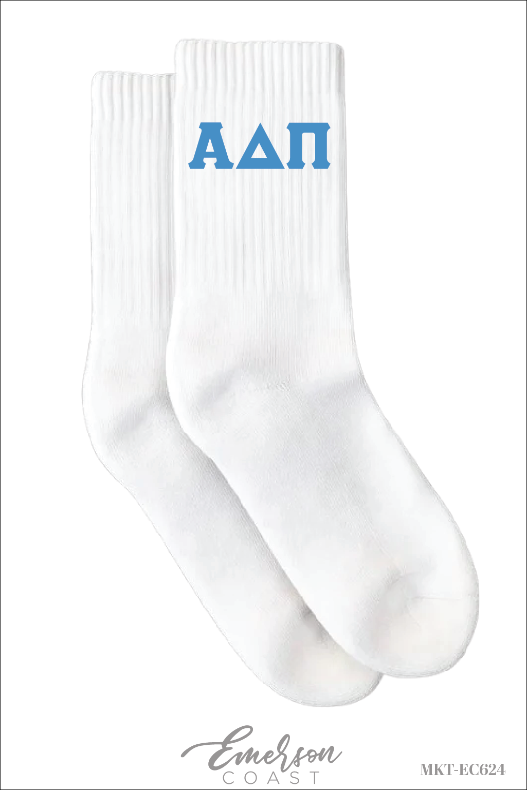 Alpha Delta Pi Simple Letter Socks