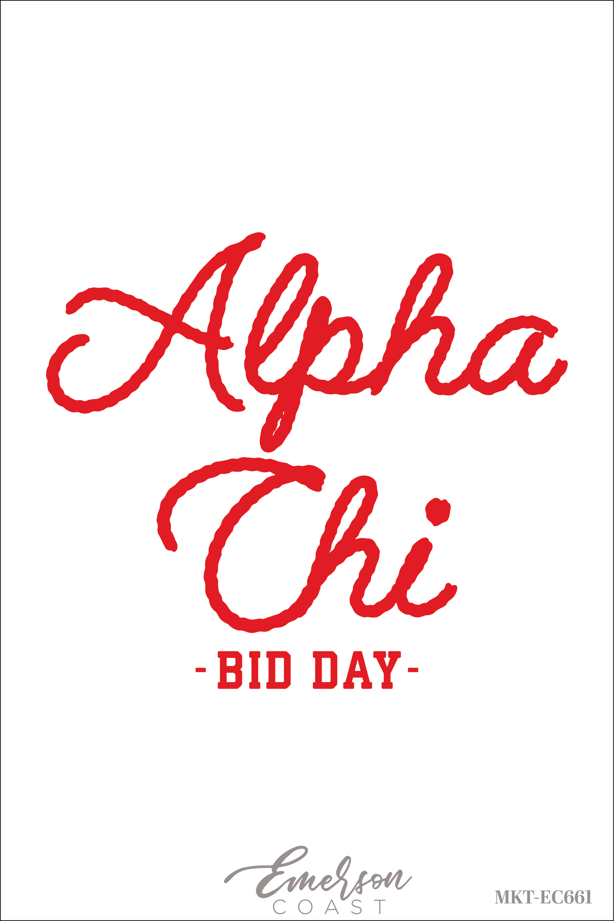 Alpha Chi Omega Red Picnic Bid Day T-Shirt