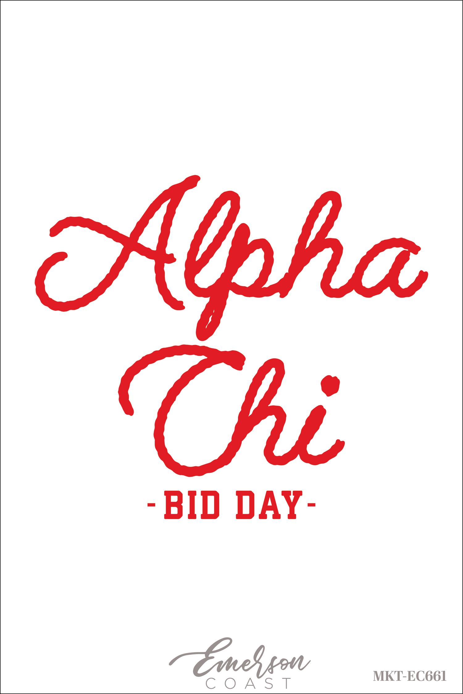 Alpha Chi Omega Red Picnic Bid Day T-Shirt