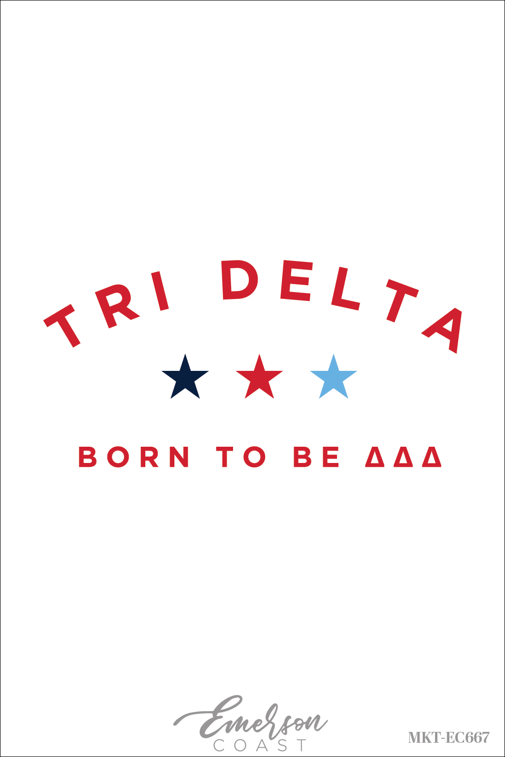 Delta Delta Delta Born To Be DDD Bid Day Tank