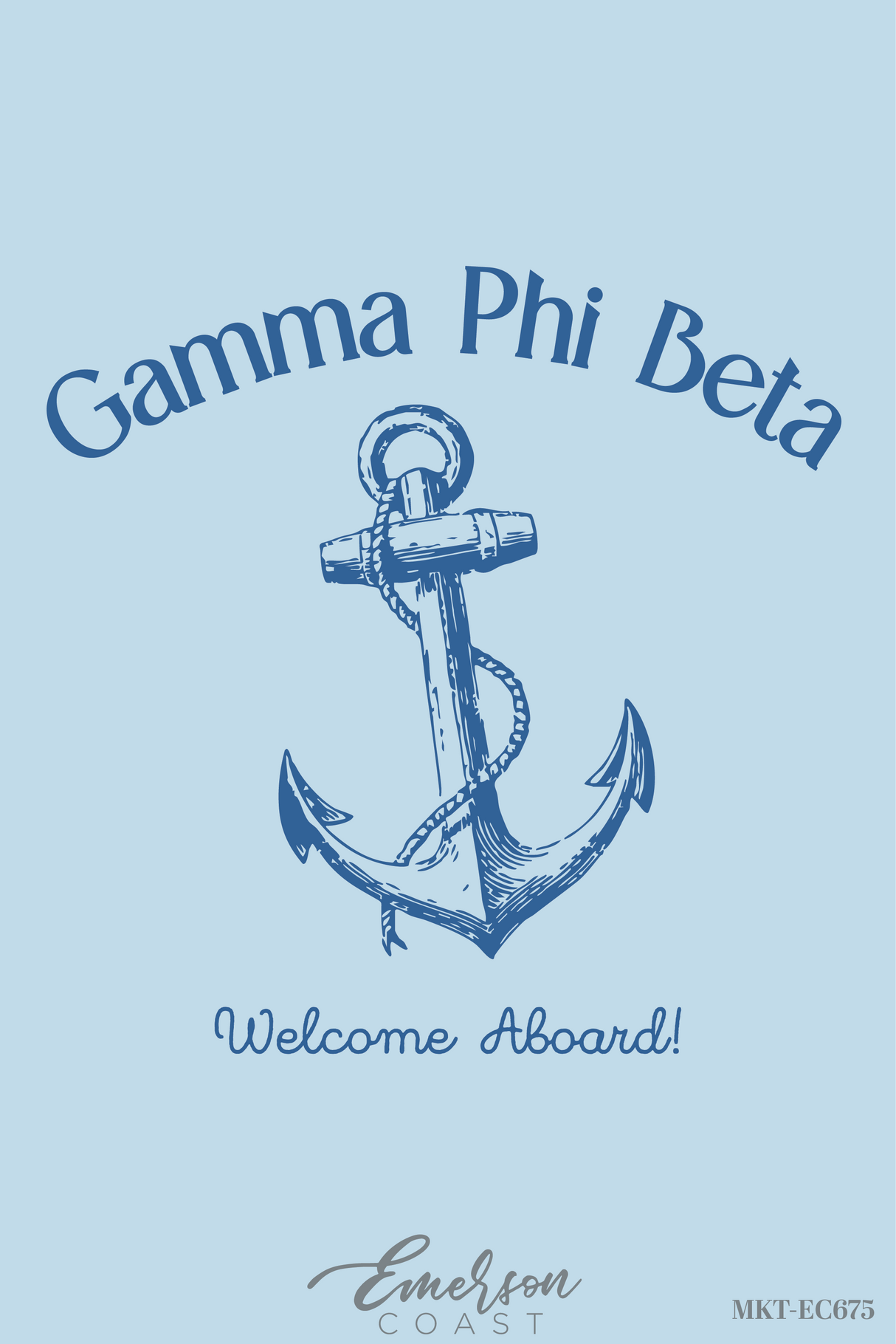 Gamma Phi Beta Welcome Aboard Bid Day T-Shirt