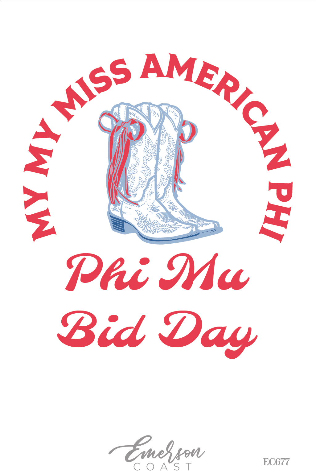 Phi Mu Miss American Phi Bid Day Tank