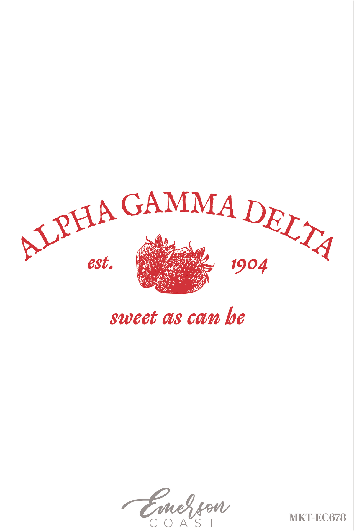 Alpha Gamma Delta Sweet As Can Be Bid Day T-Shirt