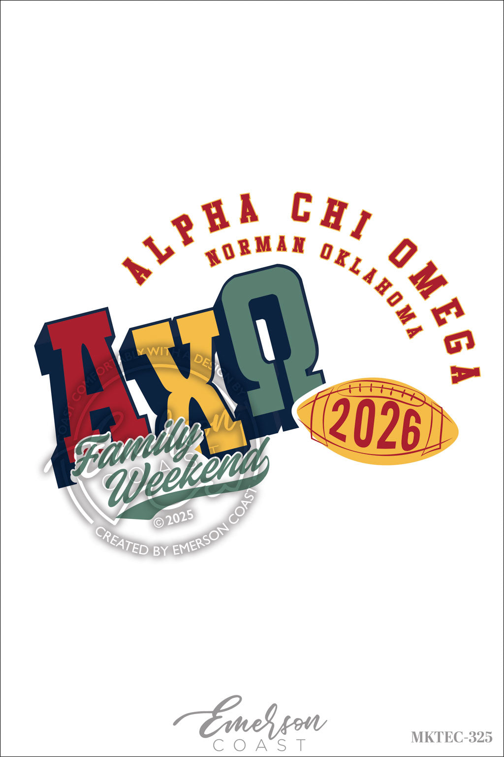 Alpha Chi Omega Fun & Sporty Family Weekend Tee