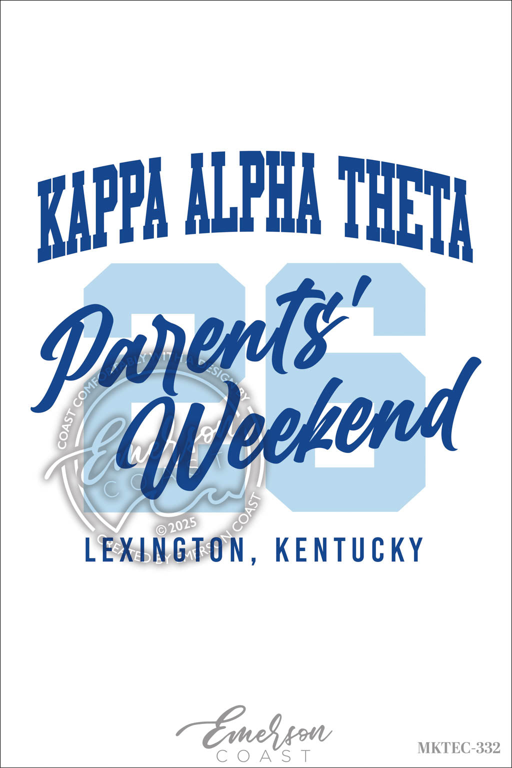 Kappa Alpha Theta Blue Parents Weekend Tee