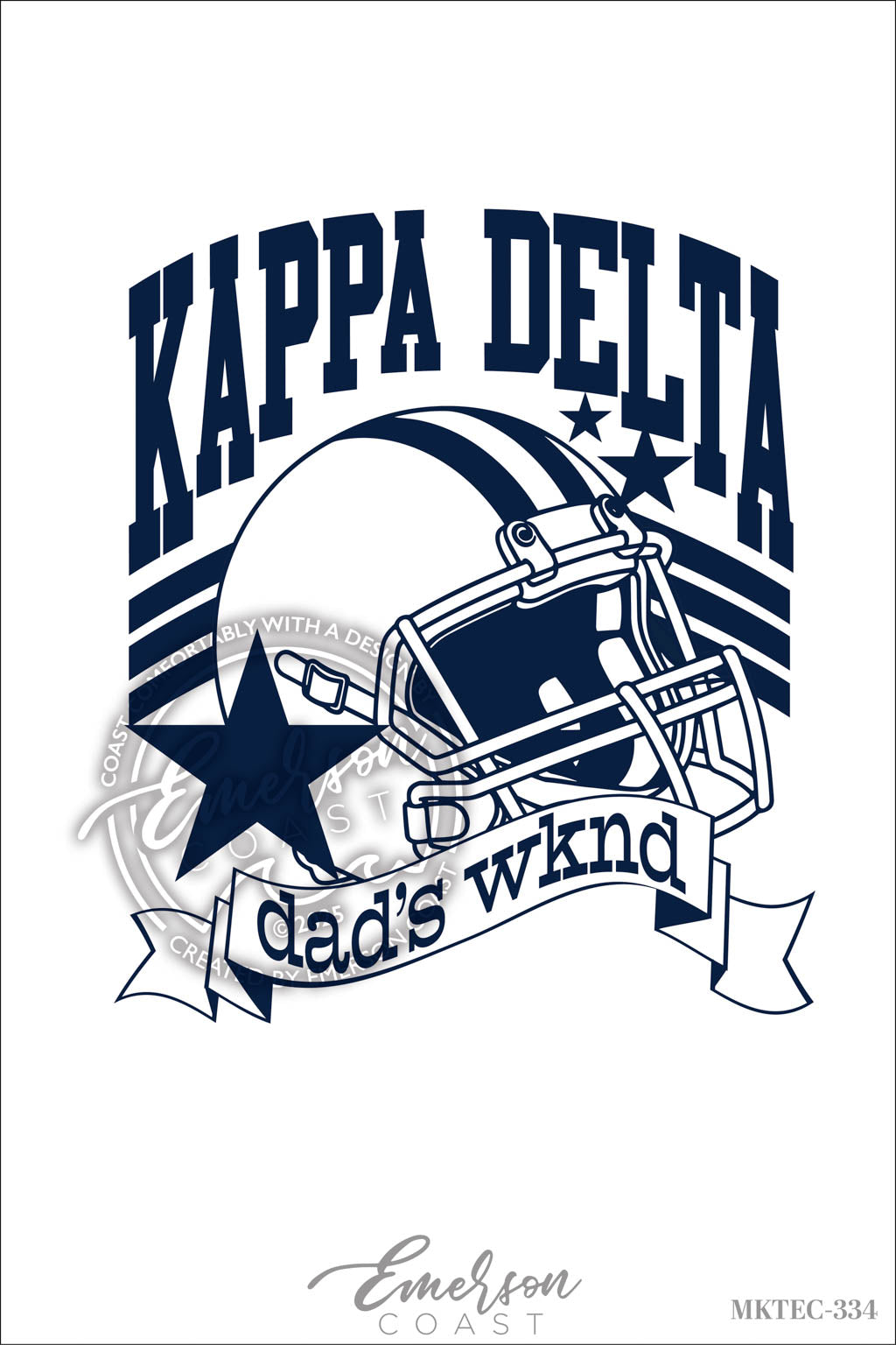 Kappa Delta Helmet Dad's Weekend Tshirt