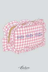 Custom Patterned Ruffle Makeup Bag