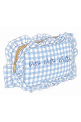 Custom Patterned Ruffle Makeup Bag