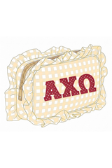 Custom Patterned Ruffle Makeup Bag
