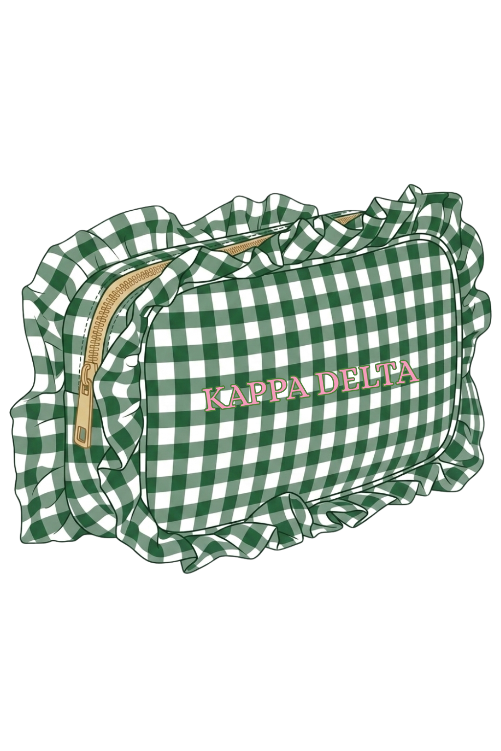 Custom Patterned Ruffle Makeup Bag