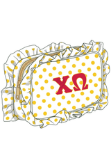 Custom Patterned Ruffle Makeup Bag