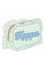 Custom Patterned Ruffle Makeup Bag