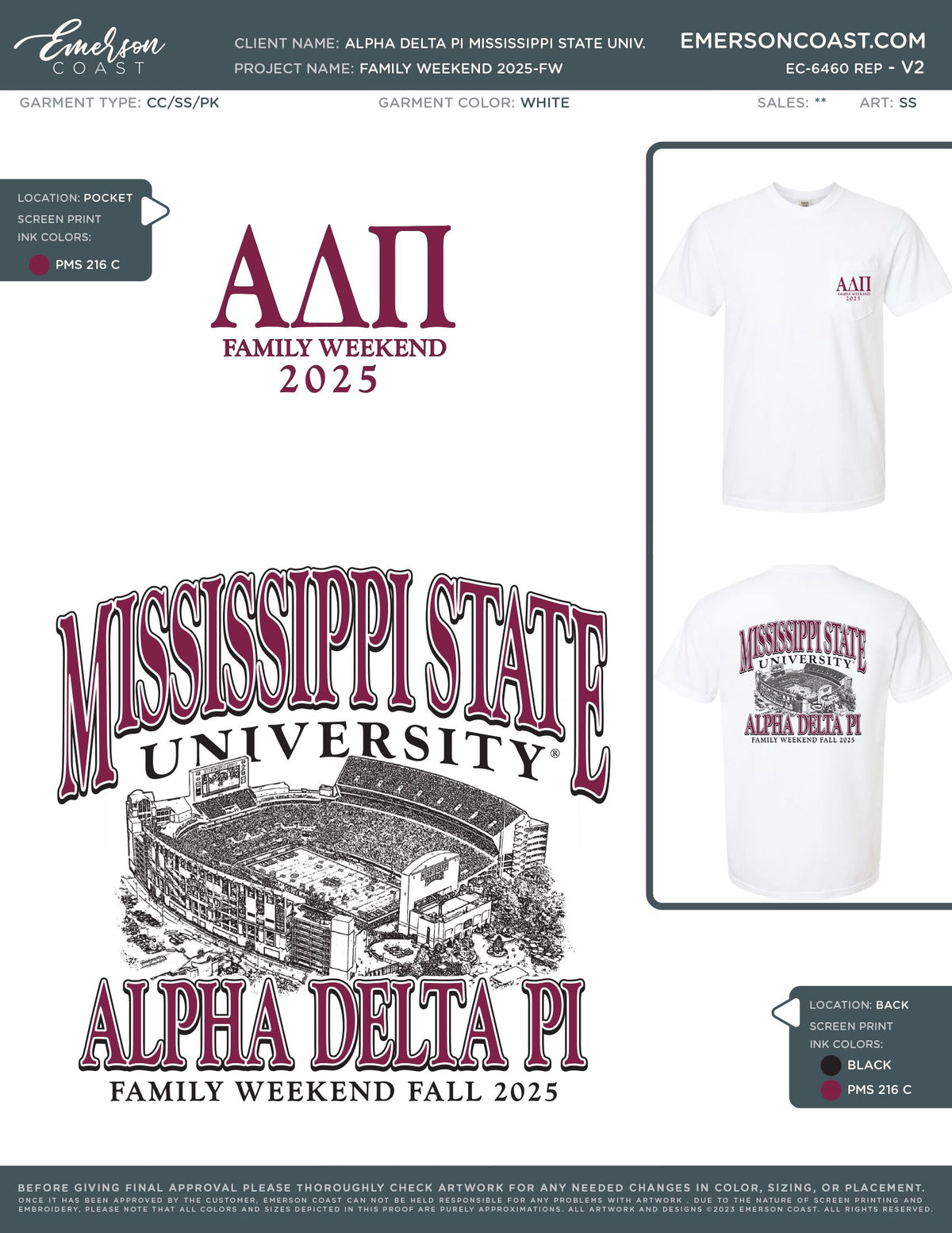 EC-6460 REP Alpha Delta Pi Mississippi State University Family Weekend 2025-FW REORDER