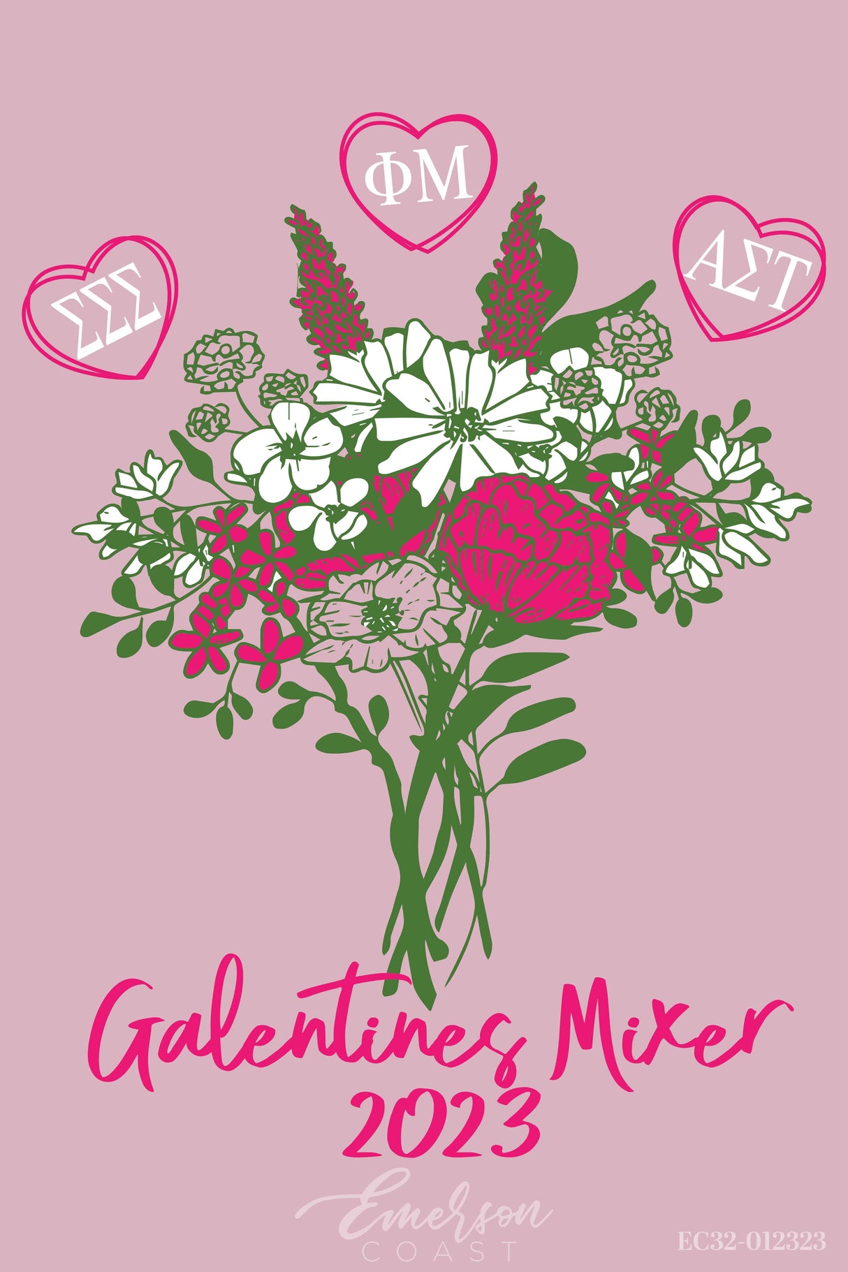 Phi Mu Galentines Mixer Bouquet Tee