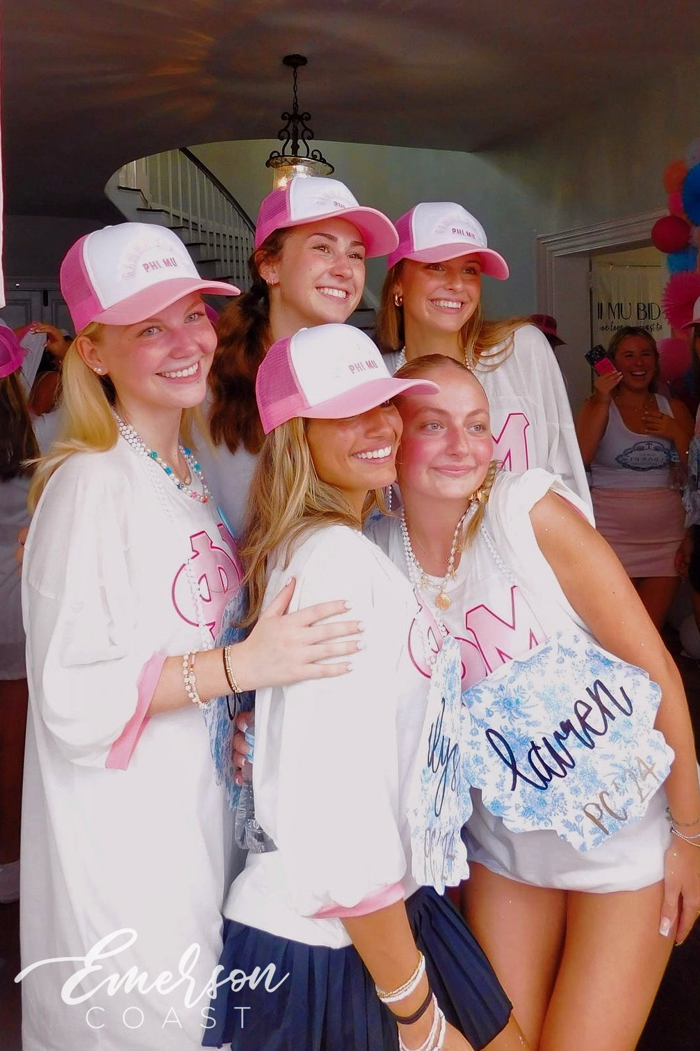Phi Mu Georgia College & State University Embroidered Bid Day Trucker Hat