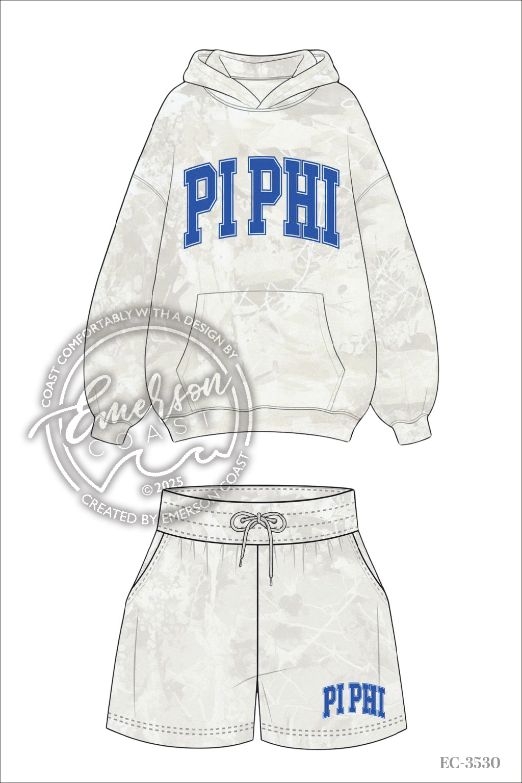 Pi Beta Phi White Camo Matching Set