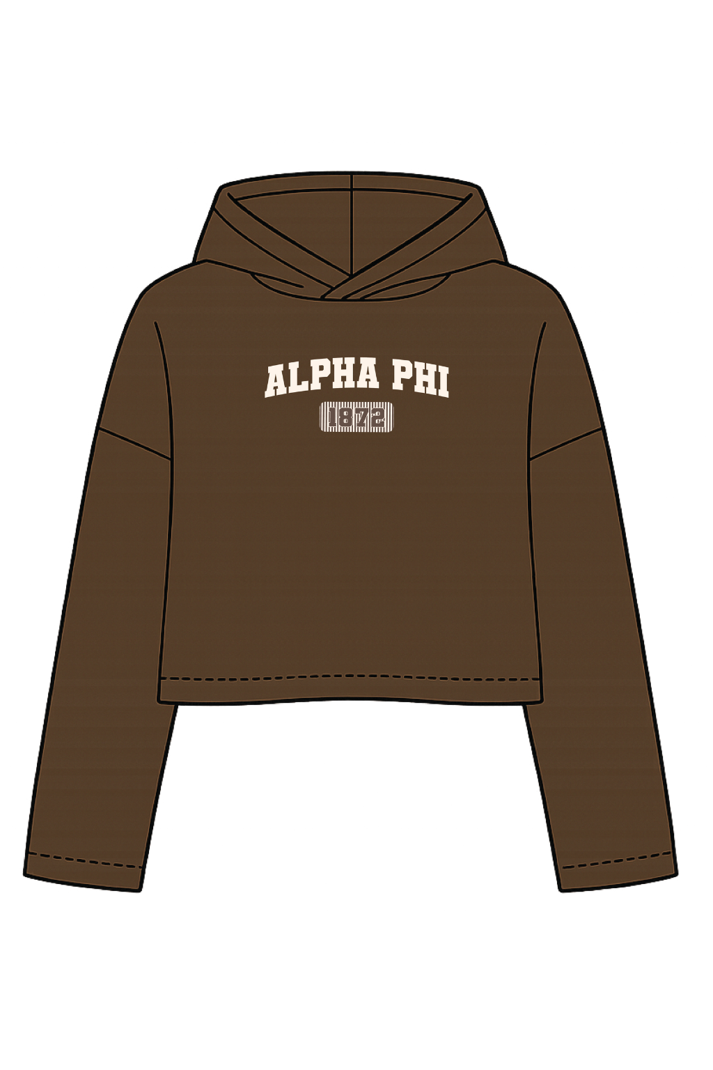 Alpha Phi Mocha Collegiate Hoodie