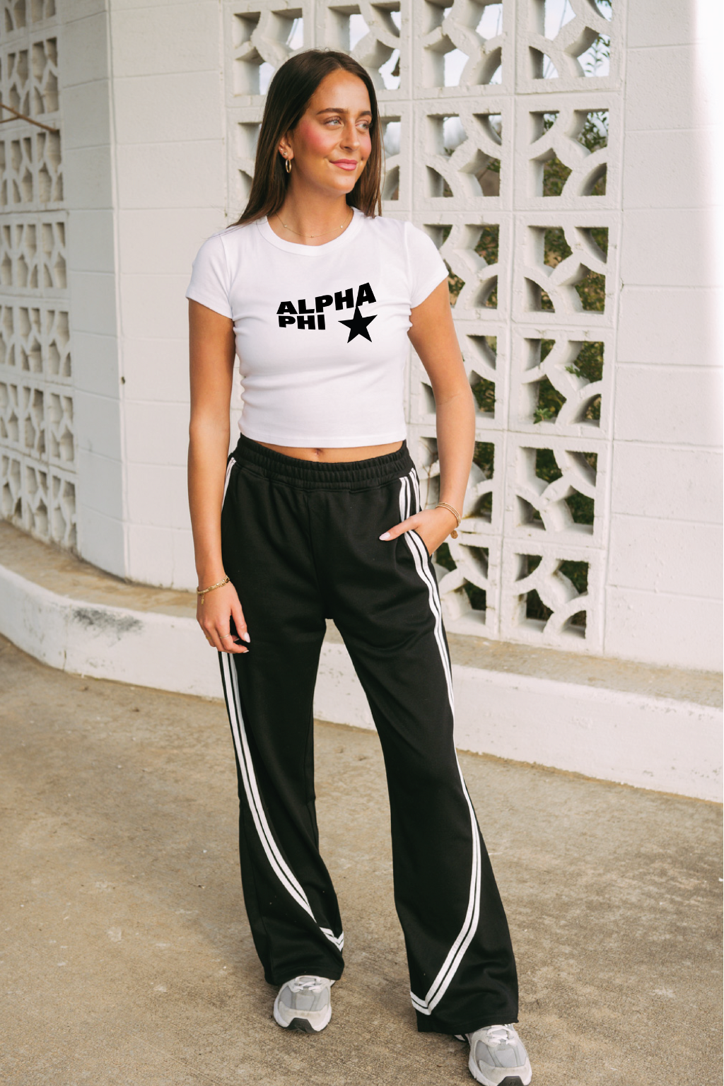 Alpha Phi Star Player Baby Tee