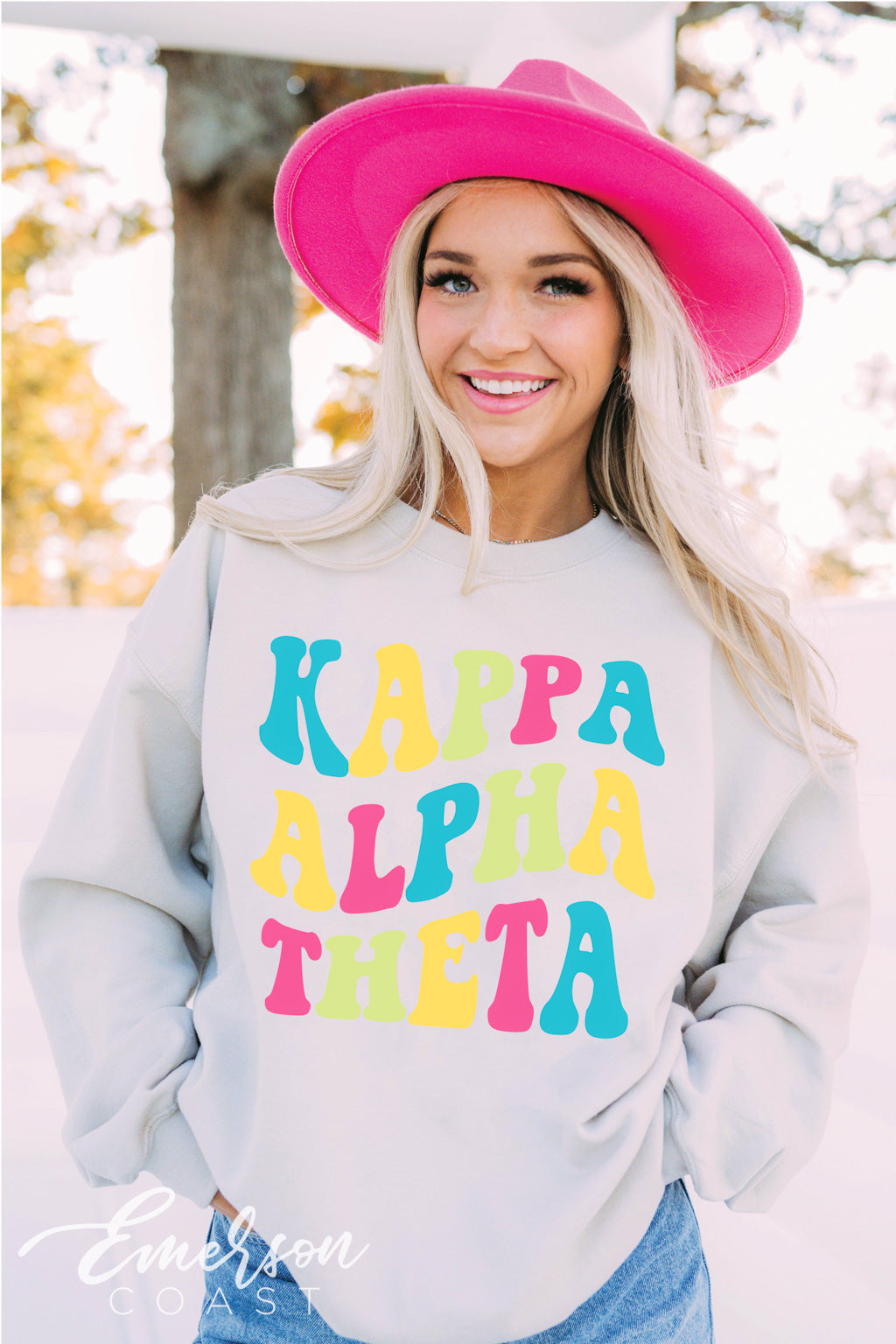 Kappa Alpha Theta Bright Floral Crewneck