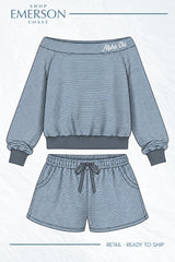 Alpha Chi Omega Cozy Hour Off The Shoulder Set