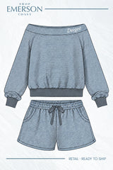 Delta Gamma Cozy Hour Off The Shoulder Set