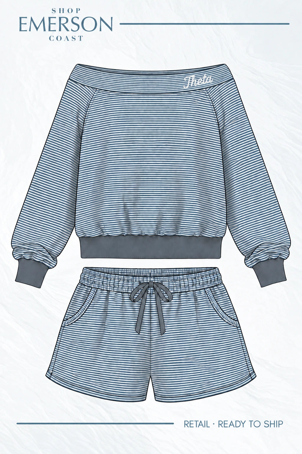 Kappa Alpha Theta Cozy Hour Off The Shoulder Set
