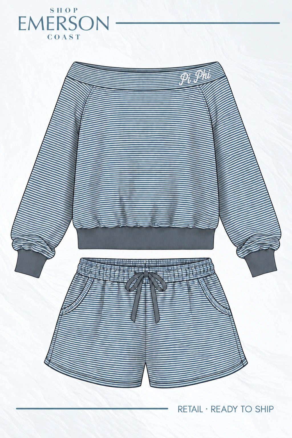Pi Beta Phi Cozy Hour Off The Shoulder Set