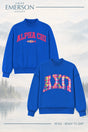 Alpha Chi Omega Blue Lakeside Reversible Mockneck