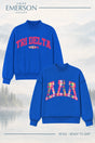 Delta Delta Delta Blue Lakeside Reversible Mockneck