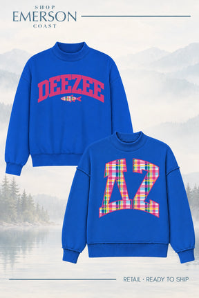 Delta Zeta Blue Lakeside Reversible Mockneck
