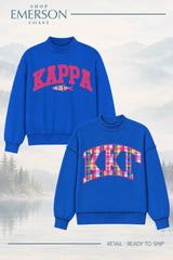 Kappa Kappa Gamma Blue Lakeside Reversible Mockneck