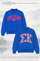 Sigma Kappa Blue Lakeside Reversible Mockneck