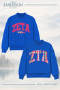 Zeta Tau Alpha Blue Lakeside Reversible Mockneck