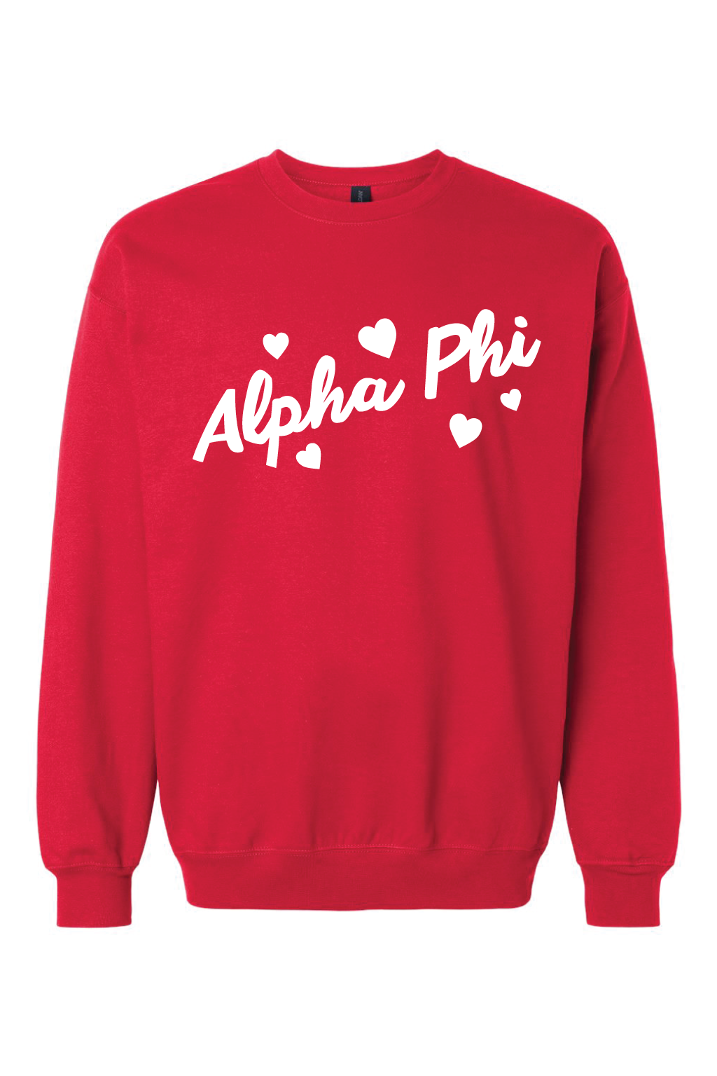 Alpha Phi Red Hearts Crewneck