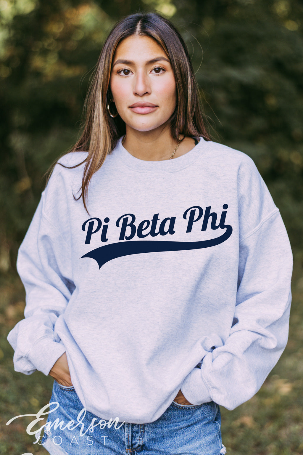 Pi Beta Phi Baseball Script Crewneck