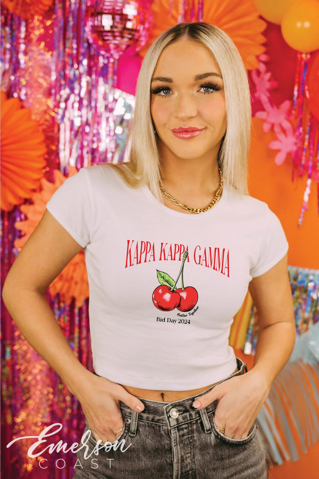 Kappa Kappa Gamma Cherry Bomb Bid Day Baby Tee