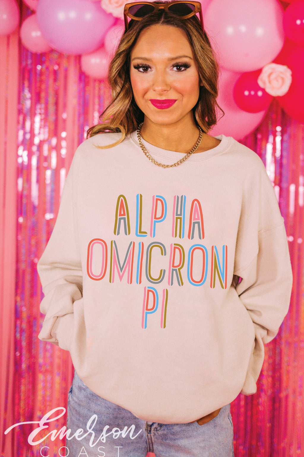 Alpha Omicron Pi Artsy Crewneck