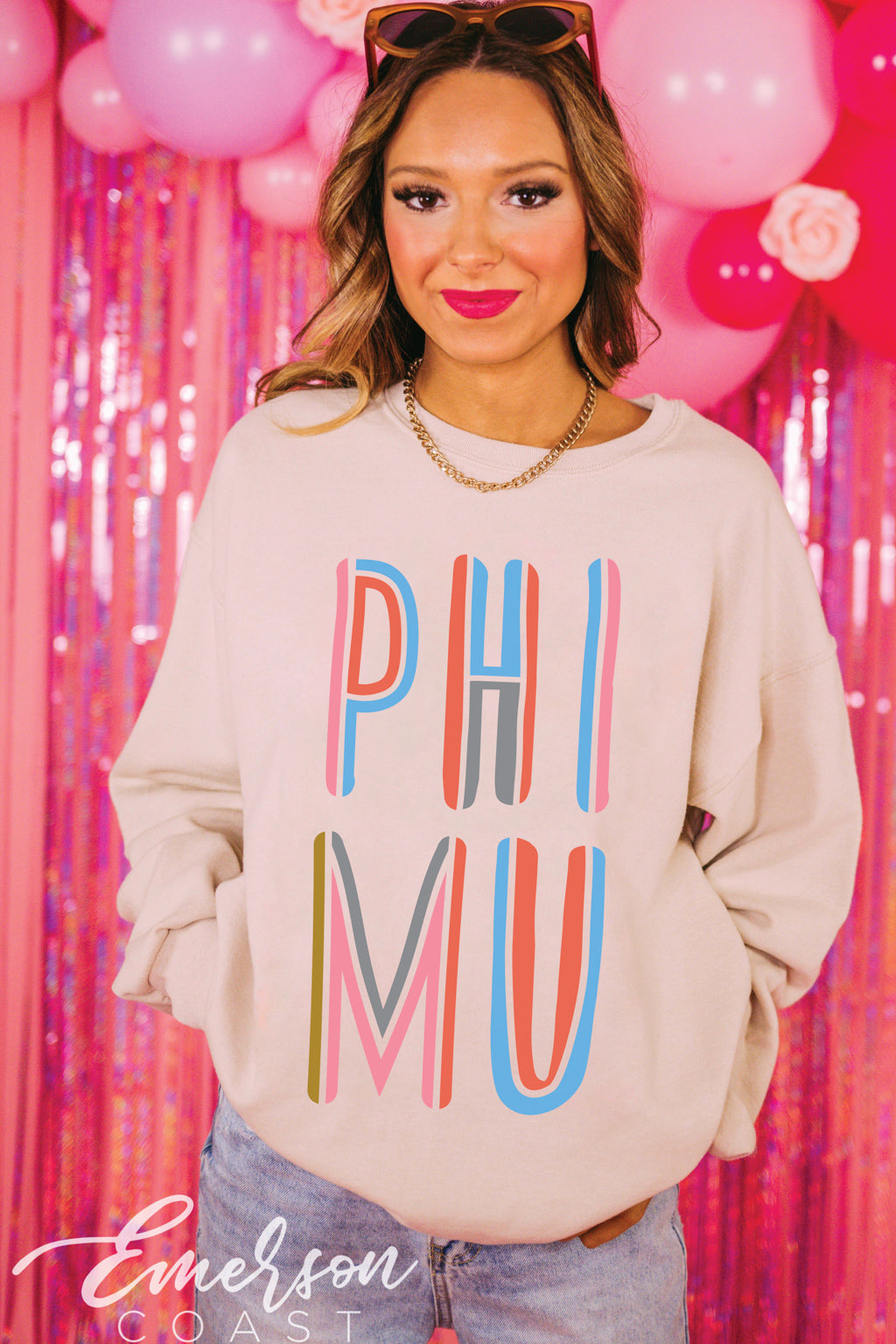 Phi Mu Artsy Crewneck