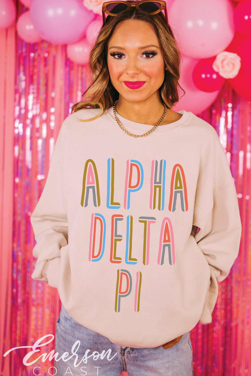 Alpha Delta Pi Artsy Crewneck