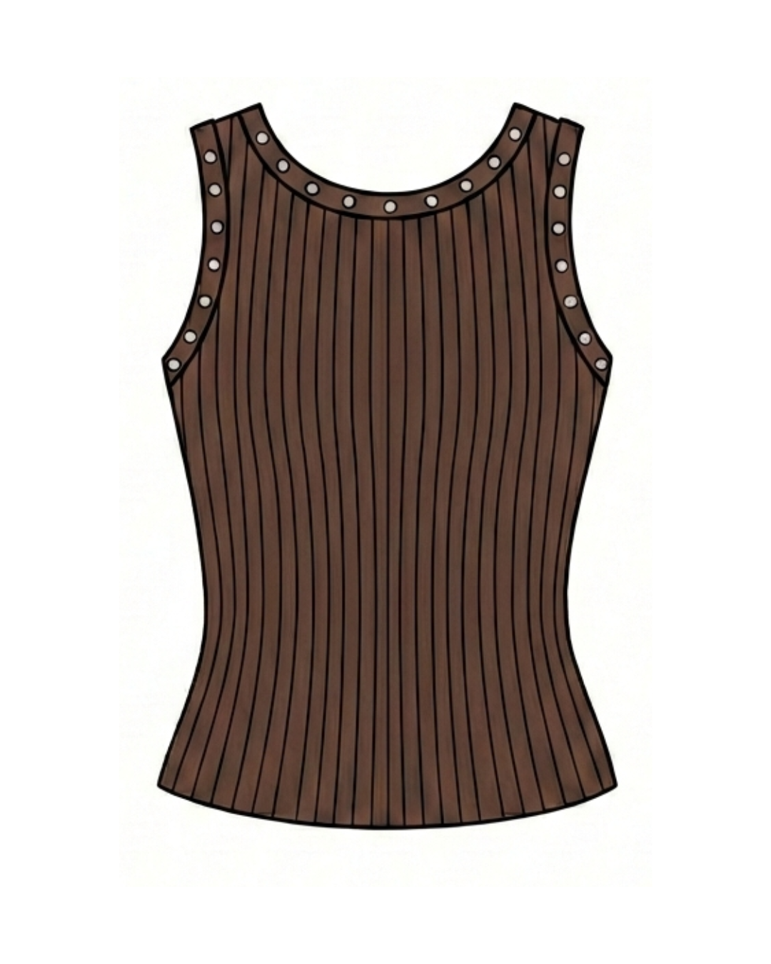 Emerson Coast Studded Ribbed Tank