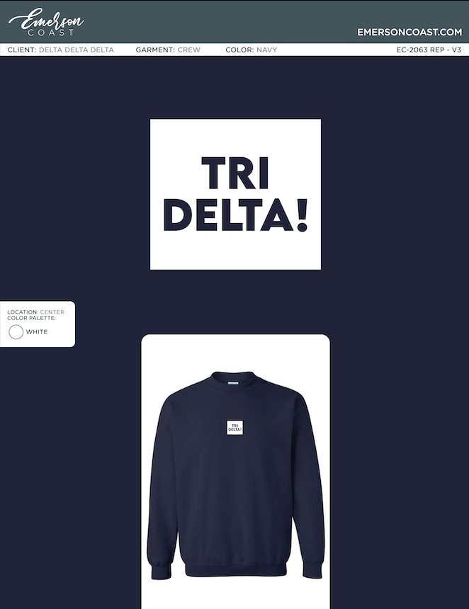 EC-2063 REP Delta Delta Delta Samford University PR Set 2024-PR