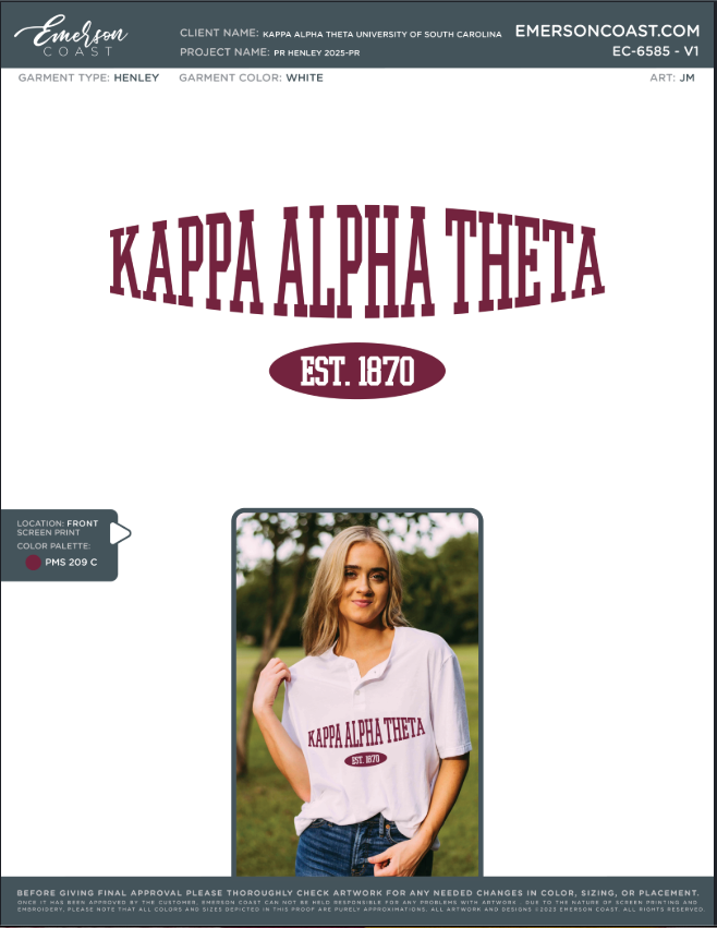 EC-6585 Kappa Alpha Theta University of South Carolina PR Henley 2025-PR