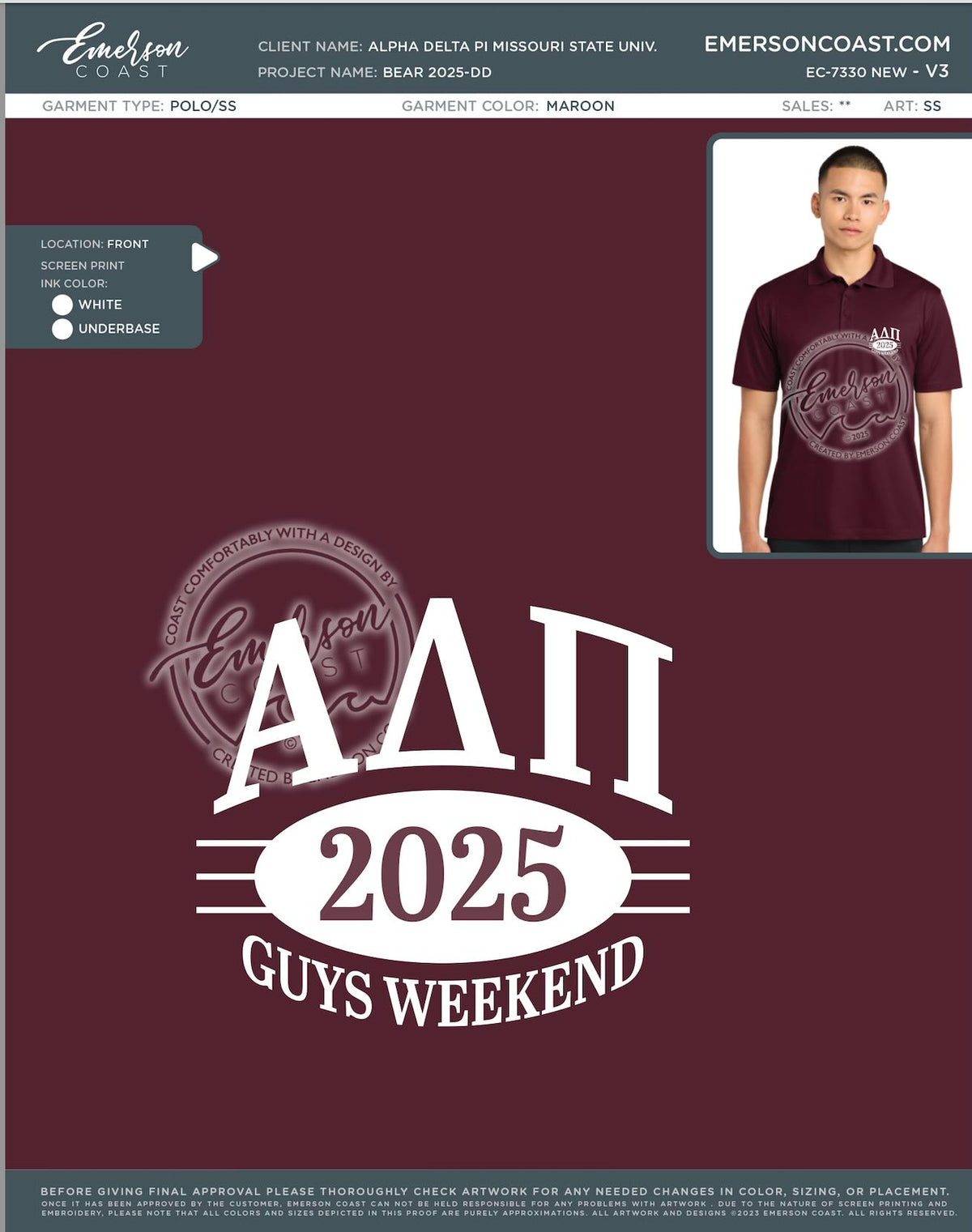 EC-7425 NEW Alpha Delta Pi Missouri State University Bear 2025-DD