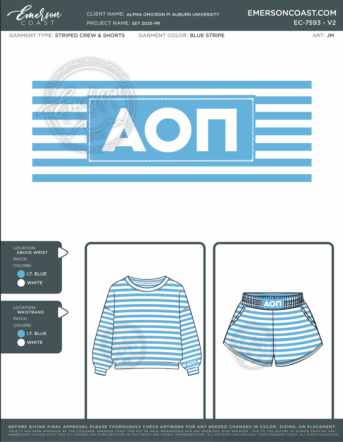 EC-7593 Alpha Omicron Pi Auburn University Set 2025-pr