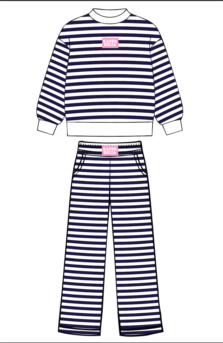 EC-8291 REP Kappa Delta Troy University Striped Set Preorder 2025-PR