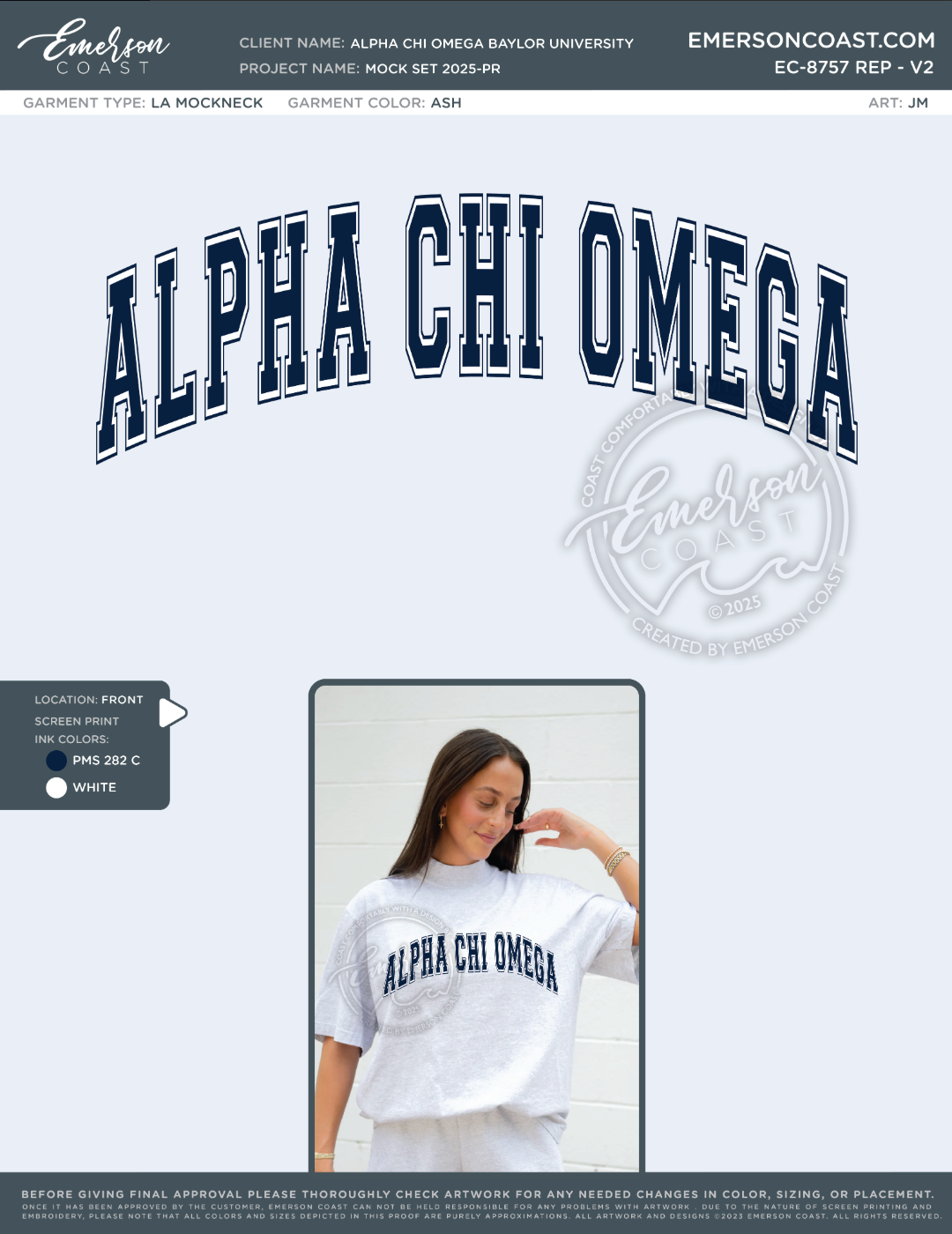 EC-8757 REP Alpha Chi Omega Baylor University Mock Set 2025-PR