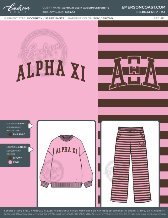 EC-8634 REP Alpha Xi Delta Auburn University Mock Set 2025-PR