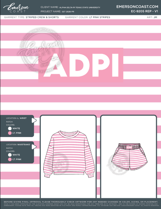 EC-9205 REP Alpha Delta Pi Texas State University Set 2026-PR